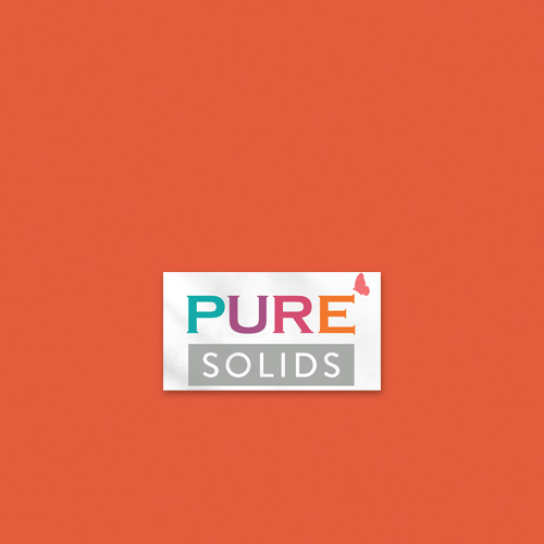 Art Gallery Fabrics PURE Solids quilting cotton fabric in bright orange.