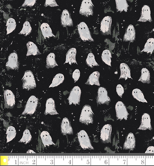 Oh My Ghost Noir | Enshadow by Katarina Roccella for Art Gallery Fabrics