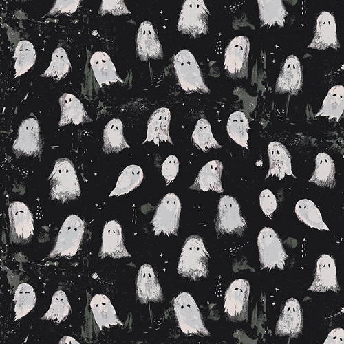 Oh My Ghost Noir | Enshadow by Katarina Roccella for Art Gallery Fabrics