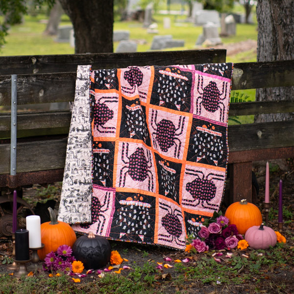Shadowplay Quilt Kit – Enshadow by Katarina Roccella | Halloween Throw Quilt