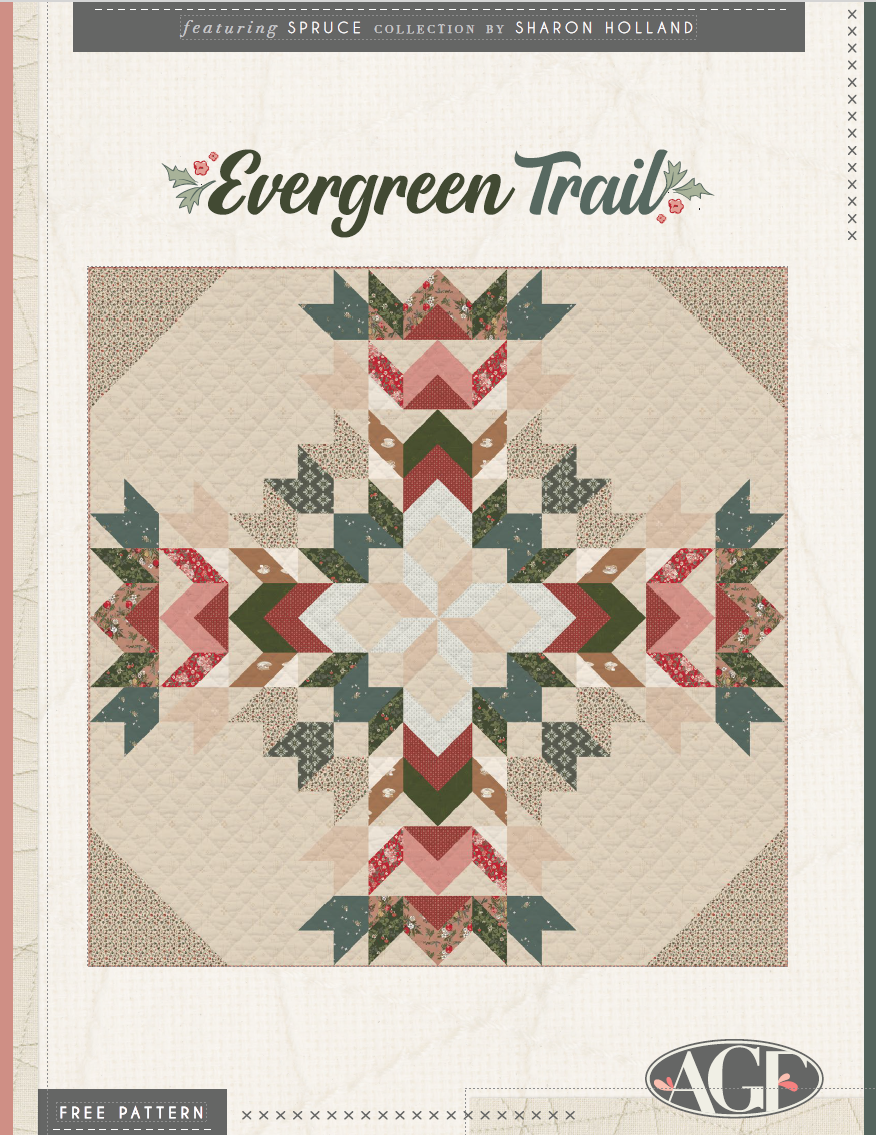 Evergreen Trail Quilt Kit - Spruce by Sharon Holland | Full/Queen Precut Quilt Kit