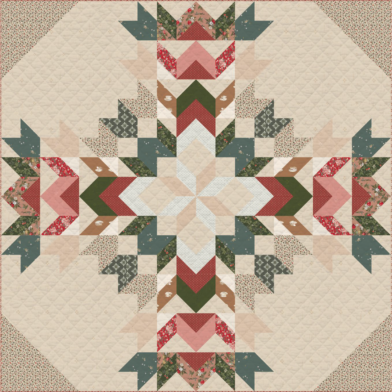 Evergreen Trail Quilt Kit - Spruce by Sharon Holland | Full/Queen Precut Quilt Kit
