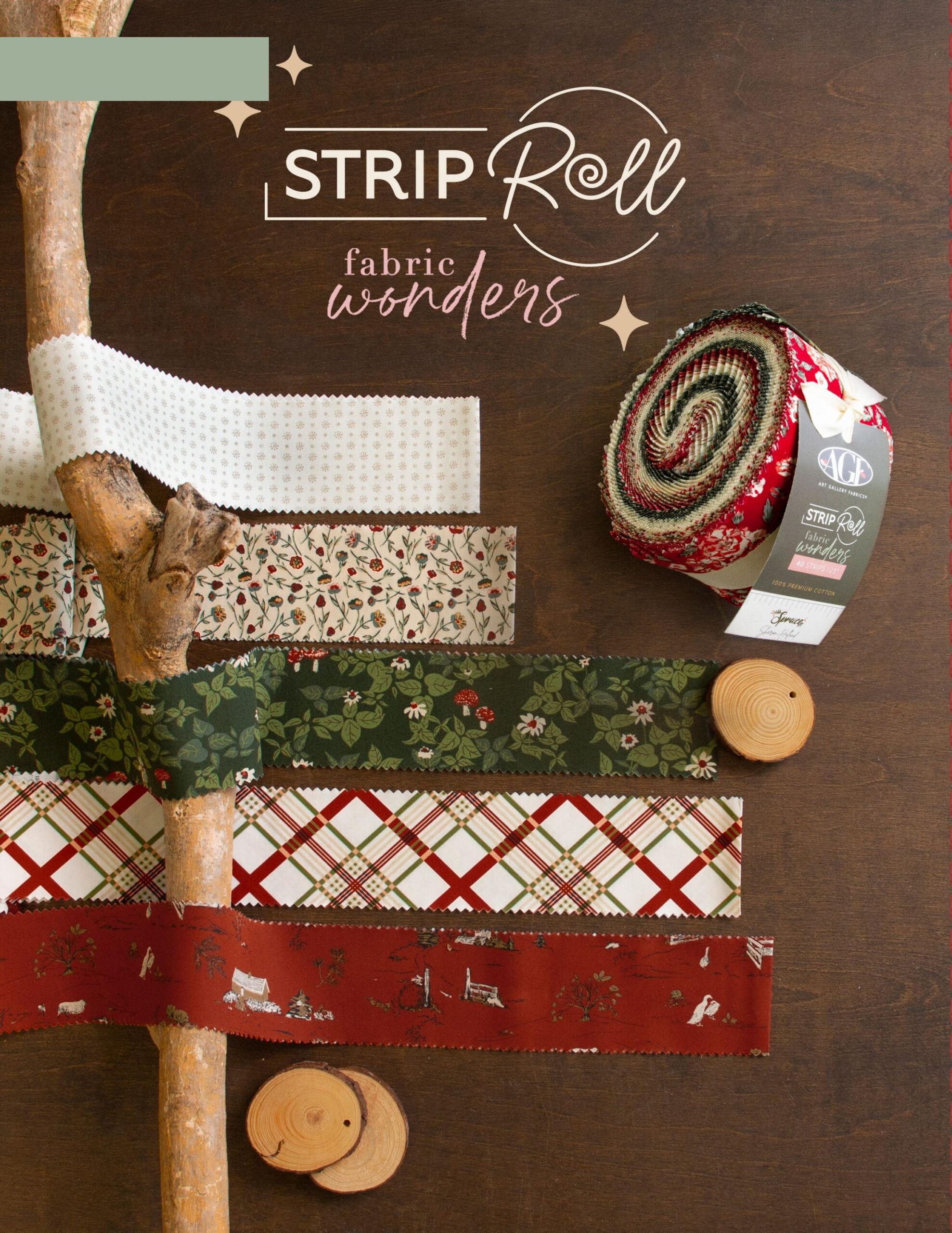 Spruce 2.5 Strips | Precut Fabric Wonders by Sharon Holland for Art Gallery Fabrics
