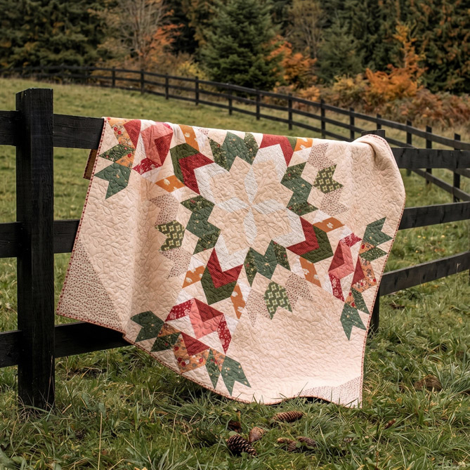 Evergreen Trail Quilt Kit - Spruce by Sharon Holland | Full/Queen Precut Quilt Kit