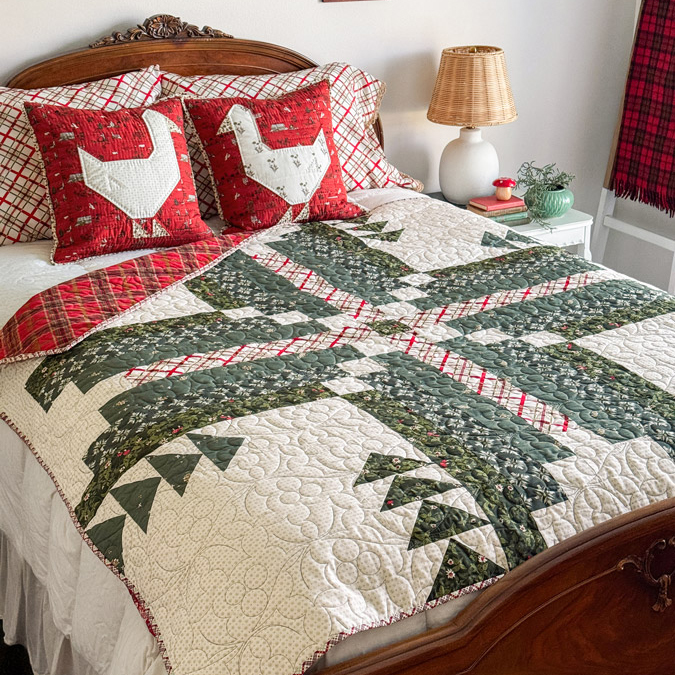Tall Pines Quilt Kit - Spruce by Sharon Holland | Christmas Throw Quilt Kit