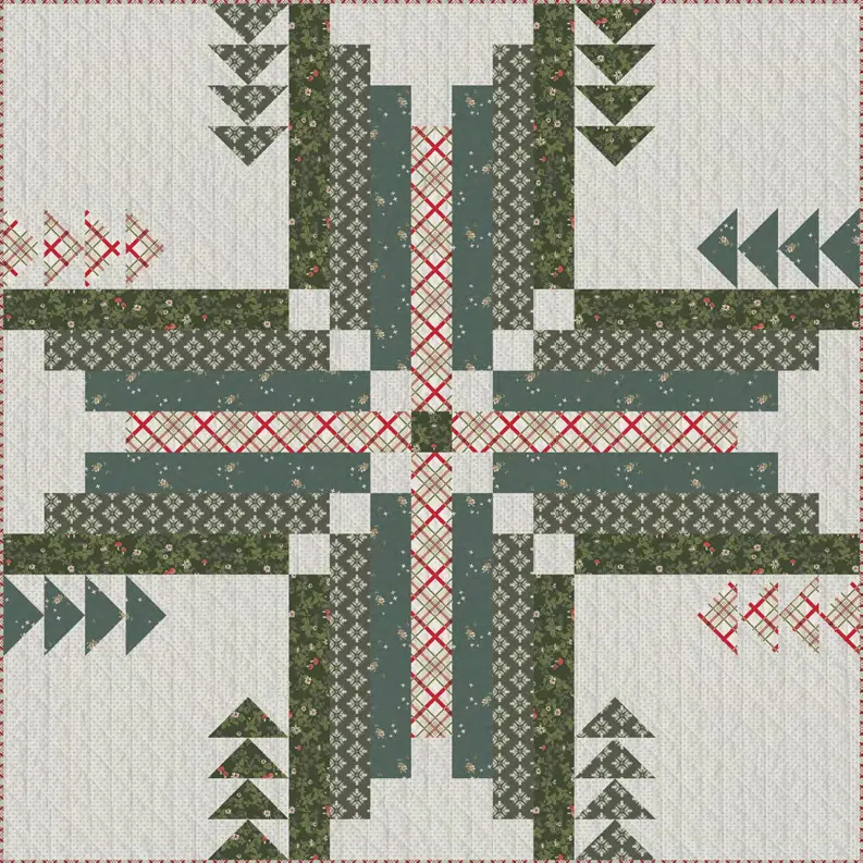 Tall Pines Quilt Kit - Spruce by Sharon Holland | Christmas Throw Quilt Kit