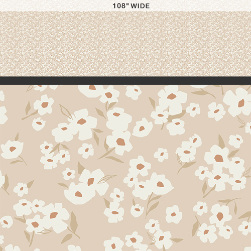 Spring Daisies Ecru | 108" Wide Back Fabric by Art Gallery Fabrics